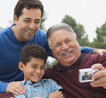 Family posing for a picture