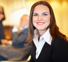 Woman dressed in suit