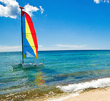 Sail boat in the water