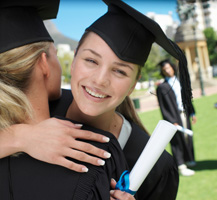 Young woman with diploma