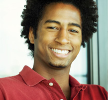 Young man smiling